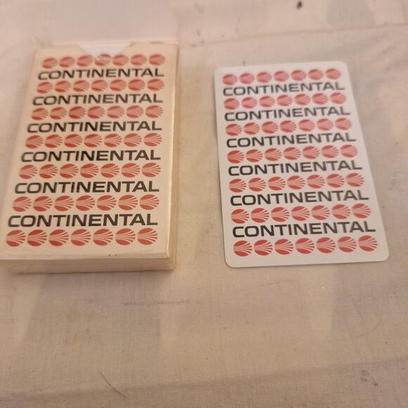 Vintage Continental Airlines Deck Playing Cards with Original Box - Picture 2 of 3